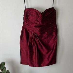 Calvin Klein Burgundy Sleeveless Dress Size 14 Bridesmaid Formal Wedding Guest